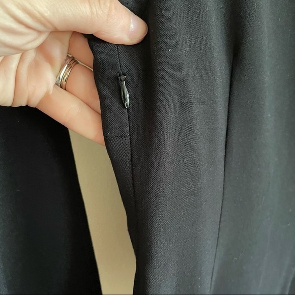 NANCY ROSE Black Bell Sleeve Wool Blend Mini Dress - Picture 9 of 11